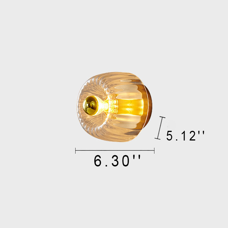 Glass Sun Shape Full Wall Lamp