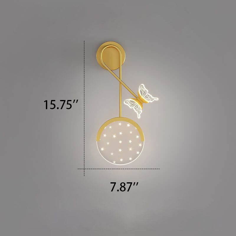 Acrylic Butterfly Star Design Wall Lamp