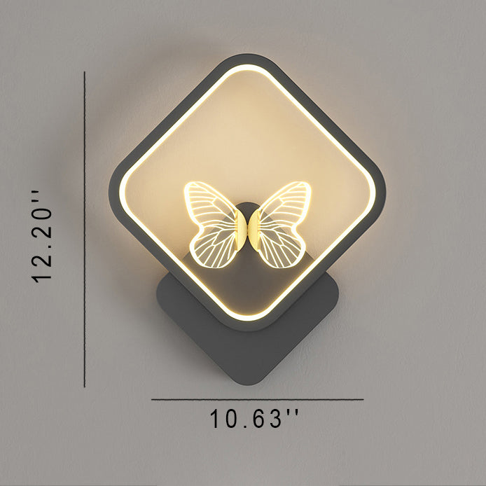 Iron Butterfly Bedroom Wall Lamp