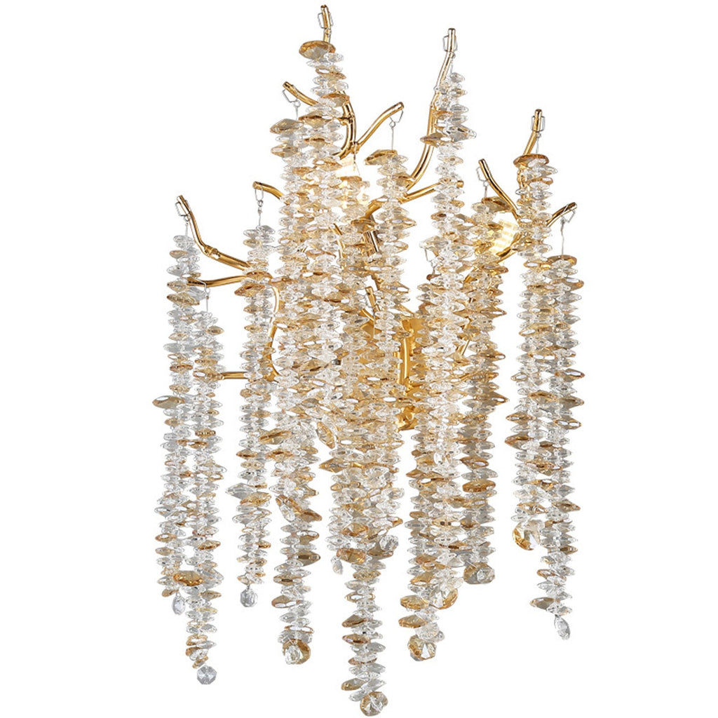 Tree Branch Crystal 3-Light Wall Lamp