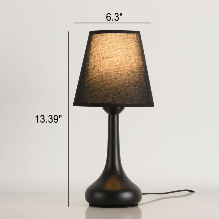 Pure Black White Iron Table Lamp