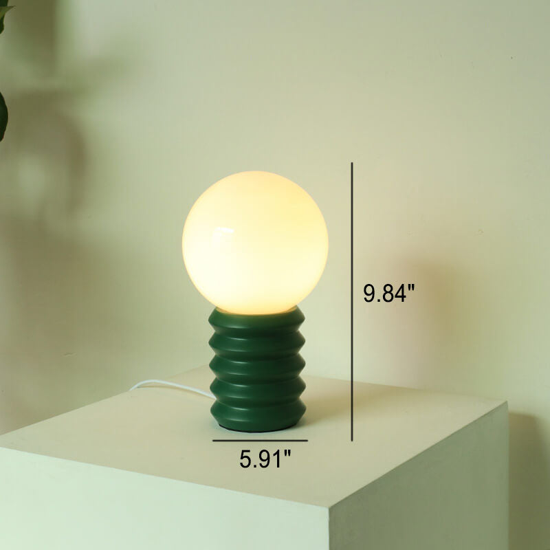 Orange Solid Glass Table Lamp