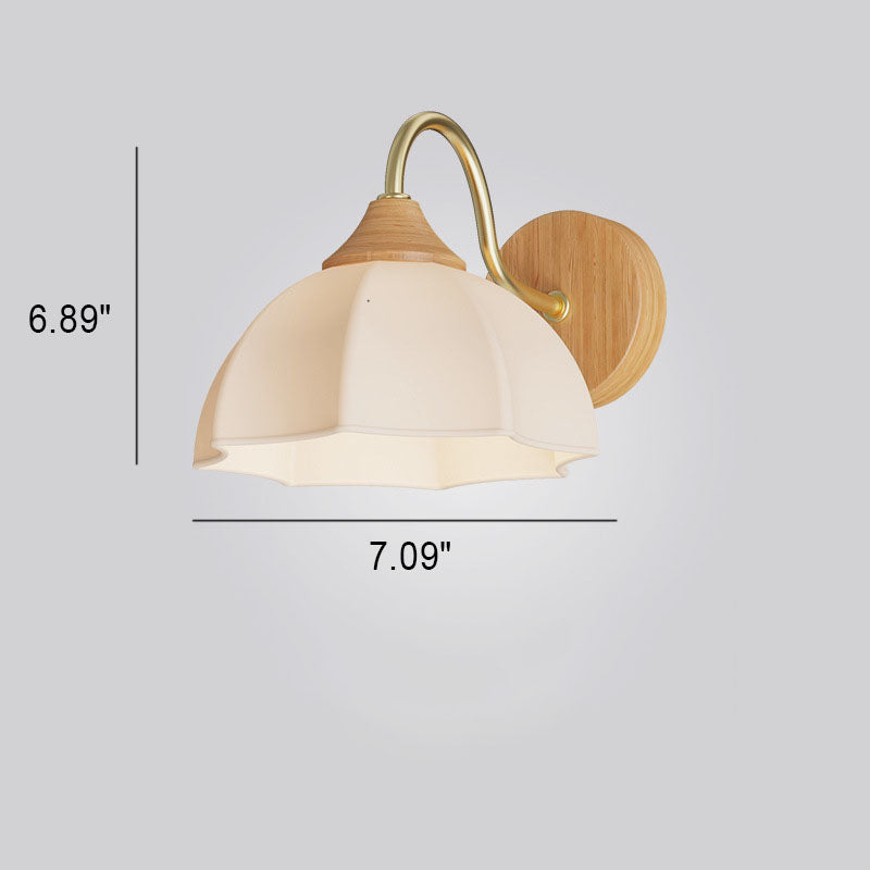 Striped Glass Round Log Wall Lamp