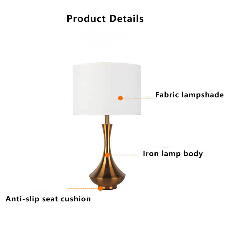 Metal Teardrop Table Lamp