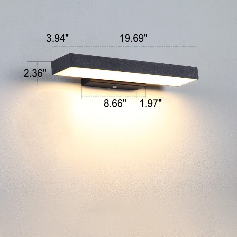 Rectangular Flat Sensor Outdoor Light