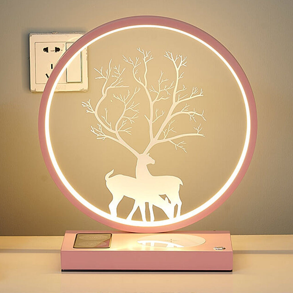 Iron Aluminum Wireless Charging Table Lamp