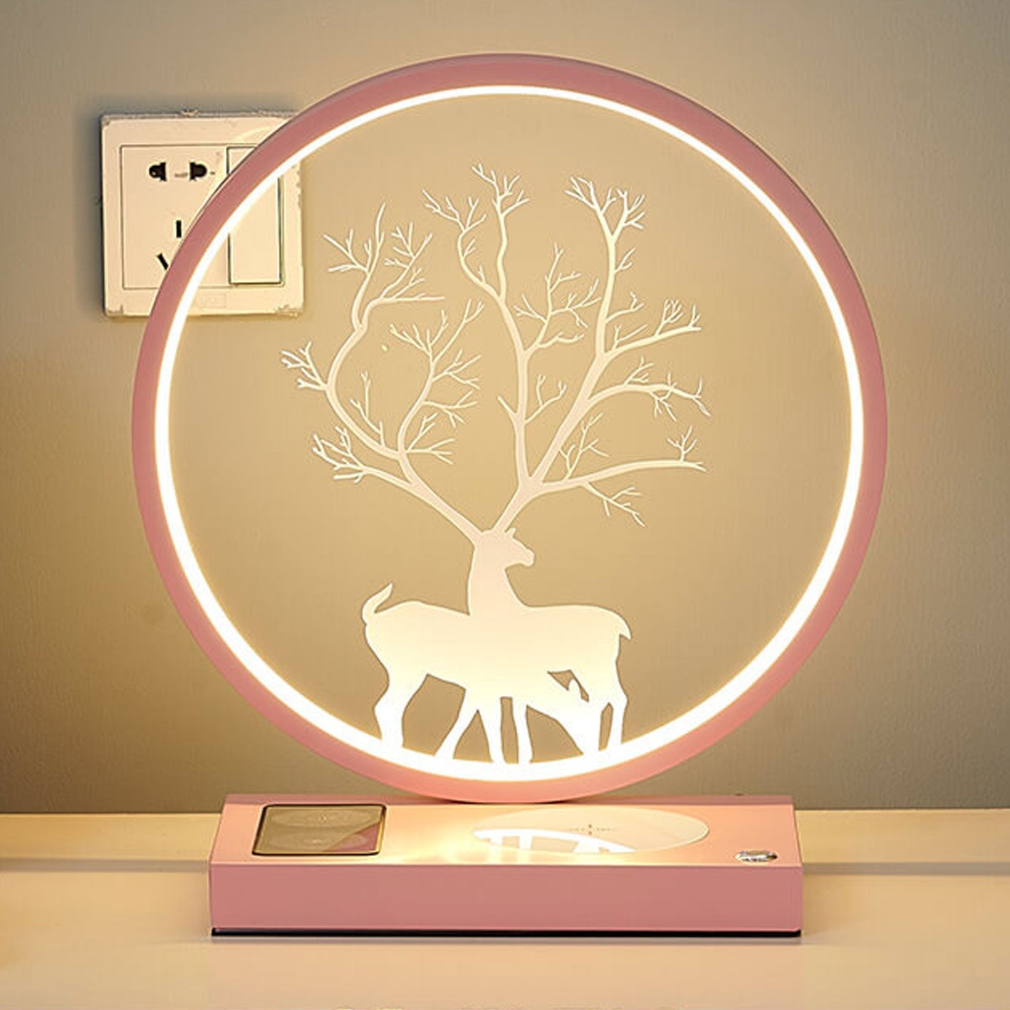 Iron Aluminum Wireless Charging Table Lamp
