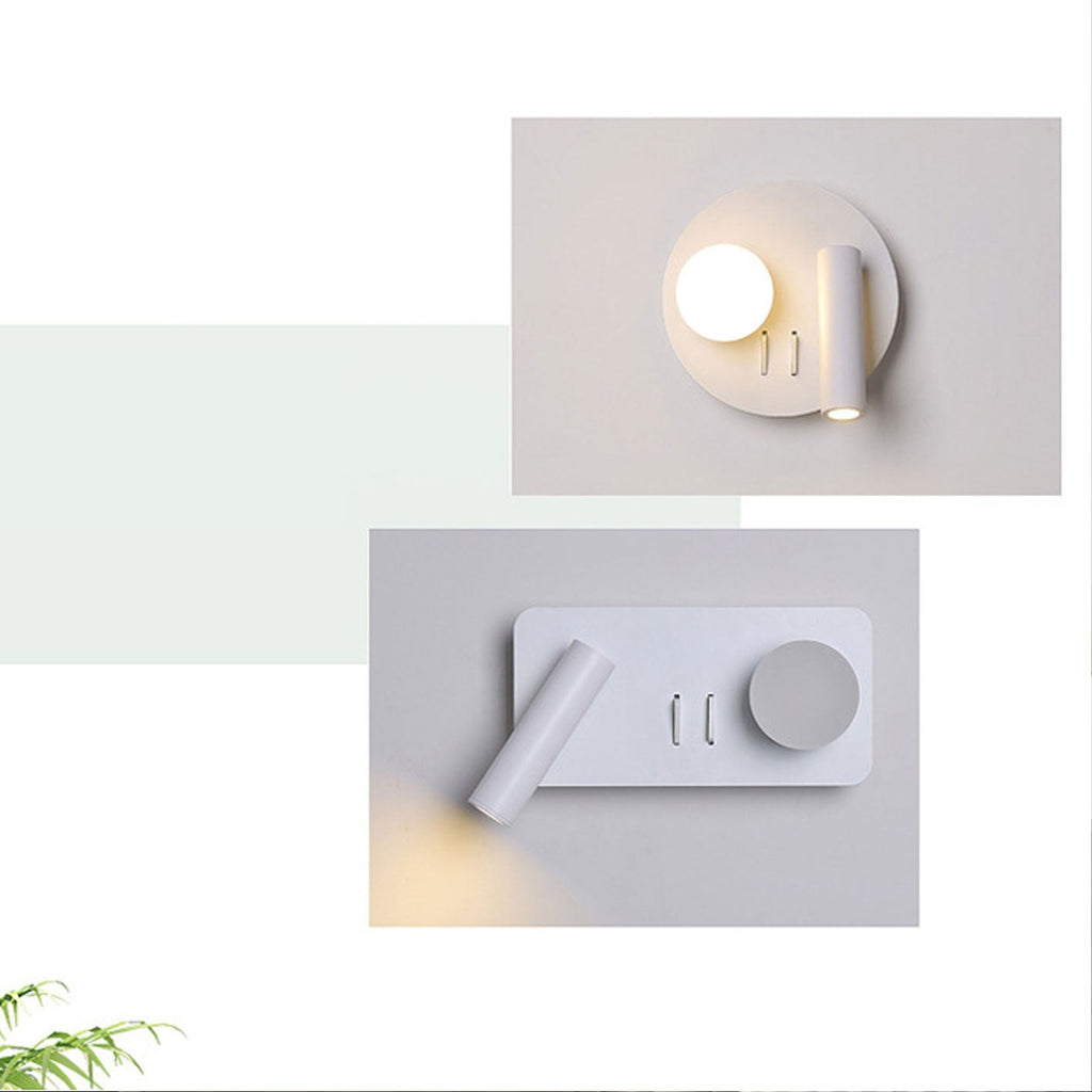 Round/Square Acrylic Iron Reading Wall Lamp