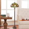 Stained Glass Fairy Peach 3-Light Floor Lamp