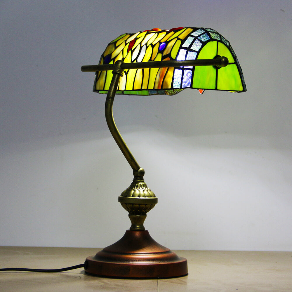 Bank Glass Hardware Table Lamp