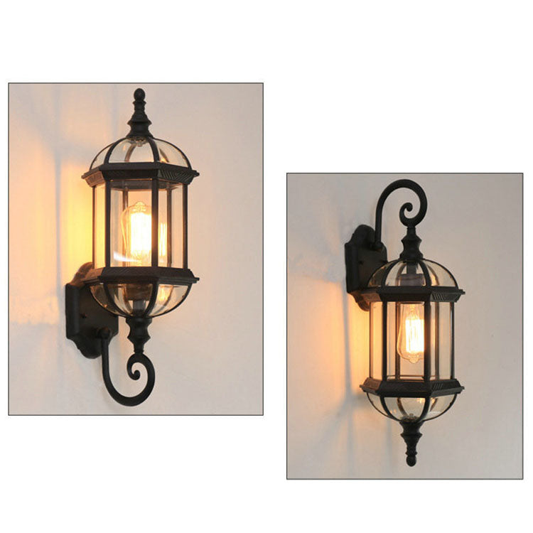 Hexagonal Aluminum Glass Garden Outdoor Light