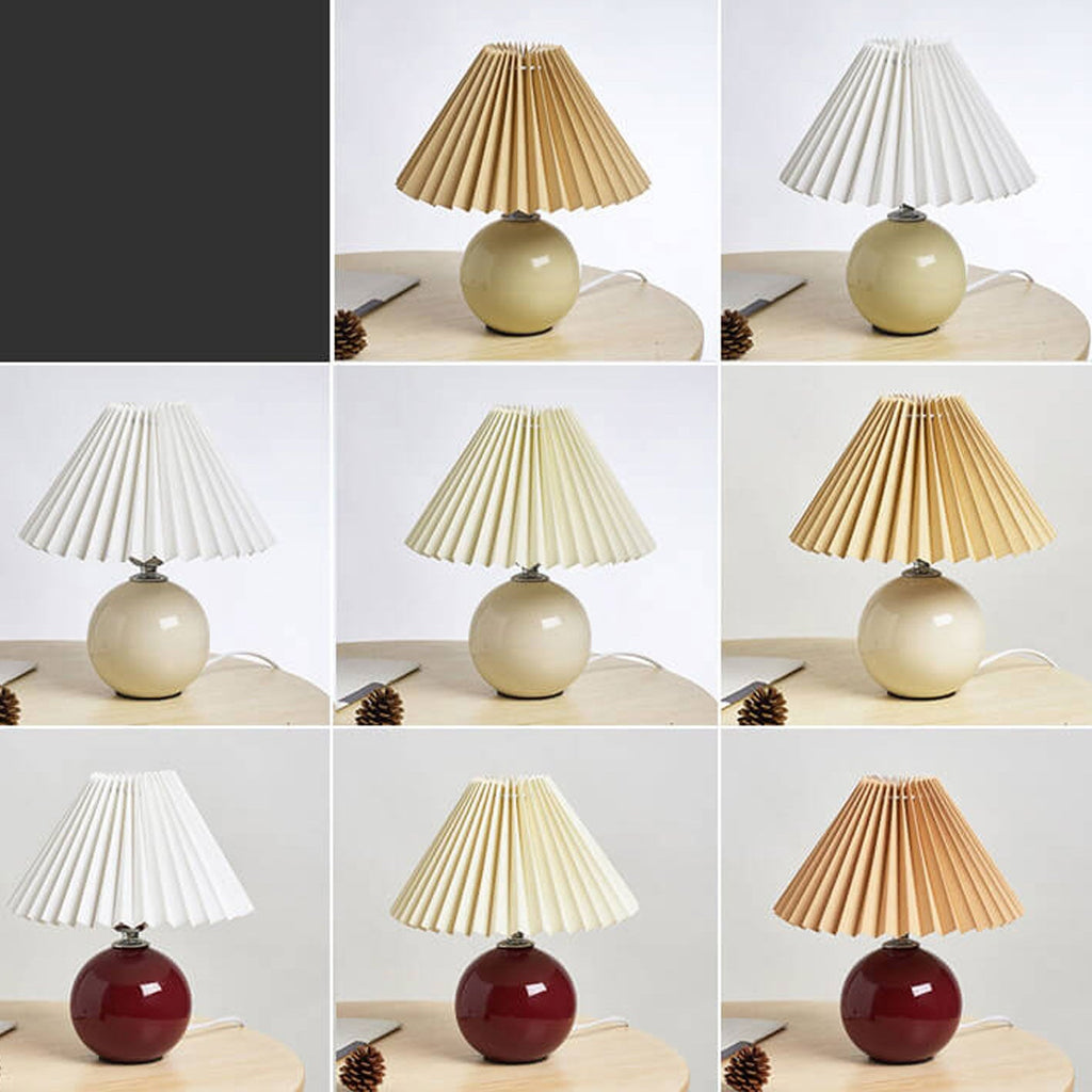 Ceramic Pleated Table Lamp