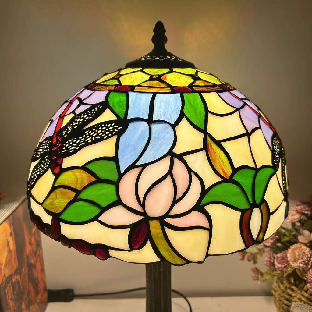 Dome Flower Iron Glass Table Lamp