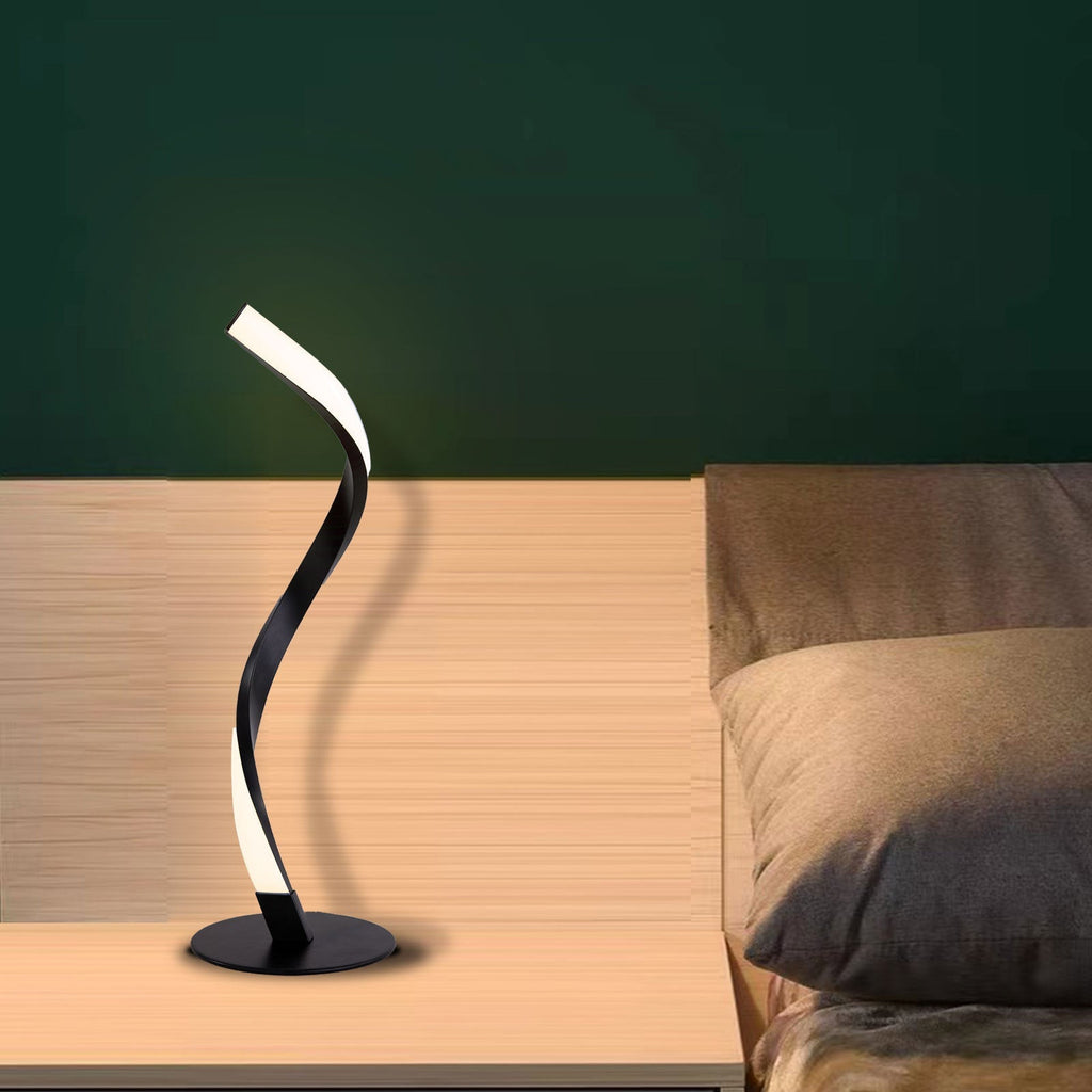 Aluminum Spiral Strip Home Table Lamp