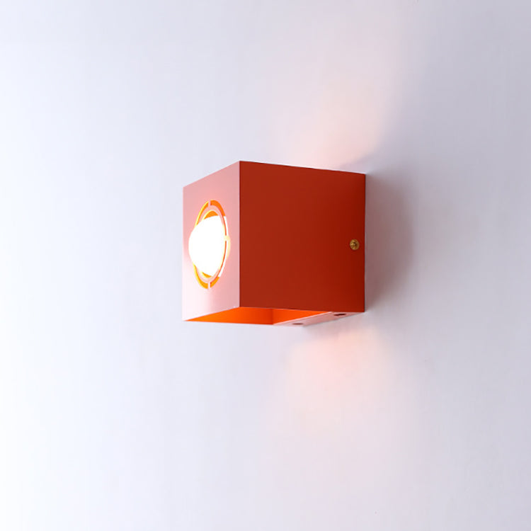 Square Iron Living Room Wall Lamp