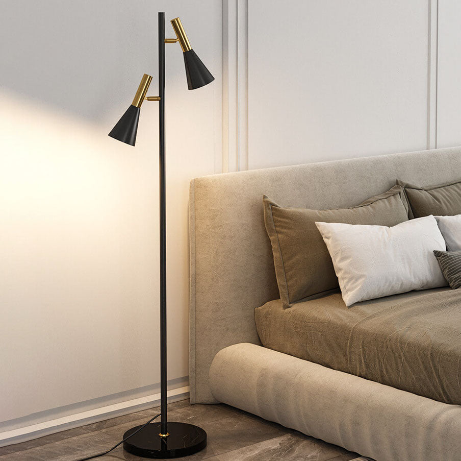 Nordic Minimalist Horn Shade 2-Light Floor Lamp