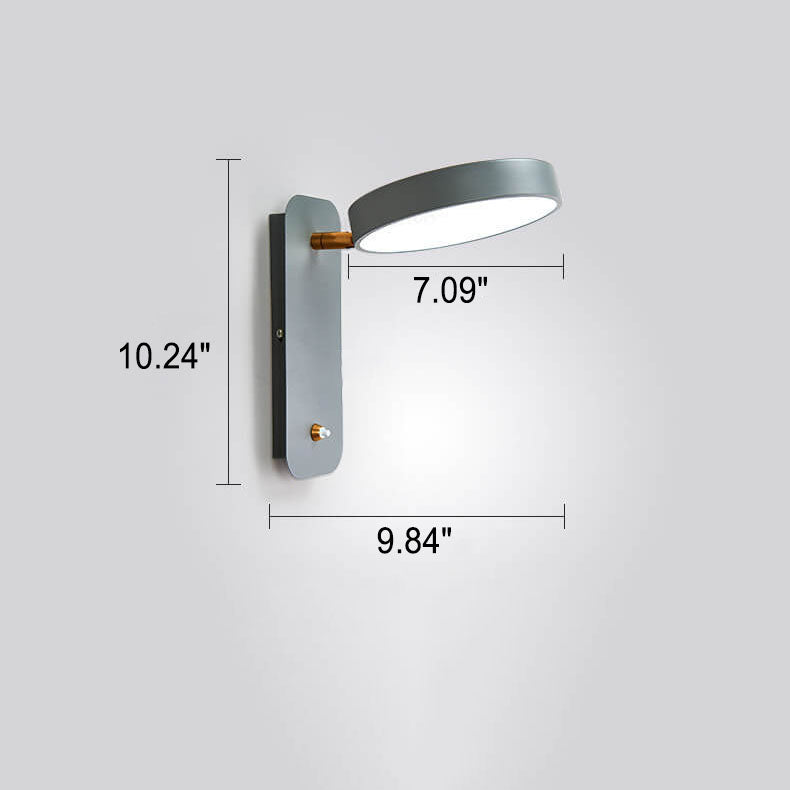 Round Rotatable Switch Reading Wall Lamp