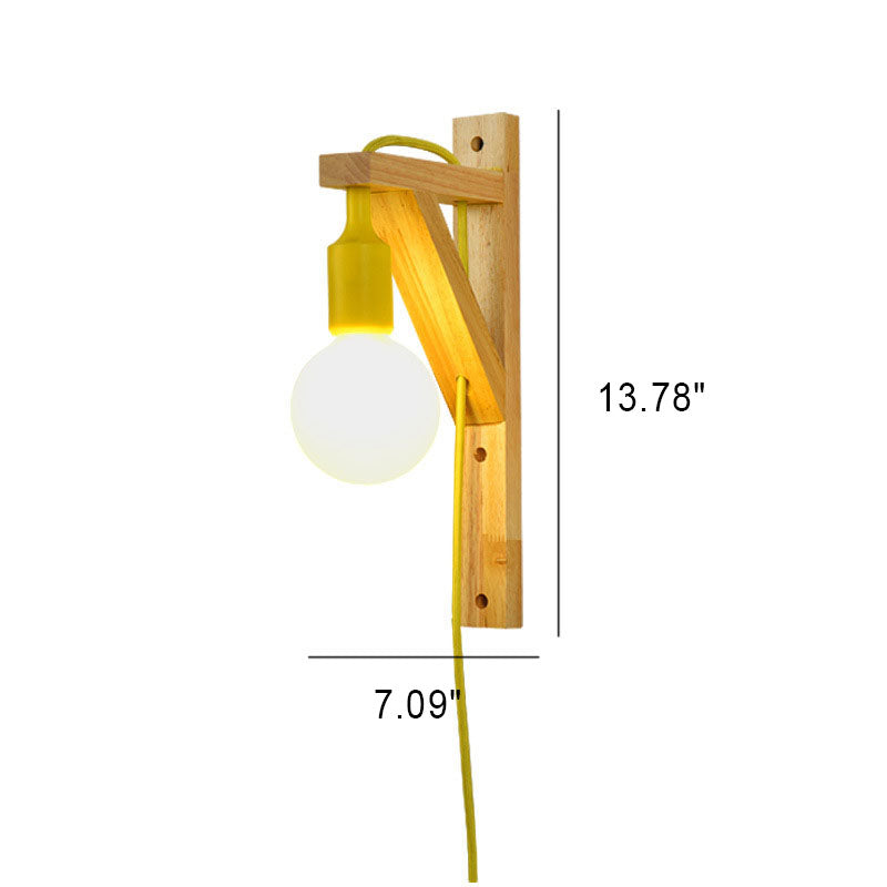 Modern Creative Wood Wall Lamp