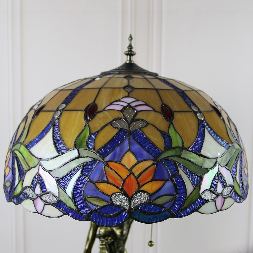 Stained Glass Beauty Resin 2-Light Table Lamp