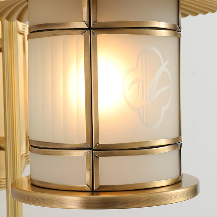 Copper Lantern Design Hallway Wall Lamp