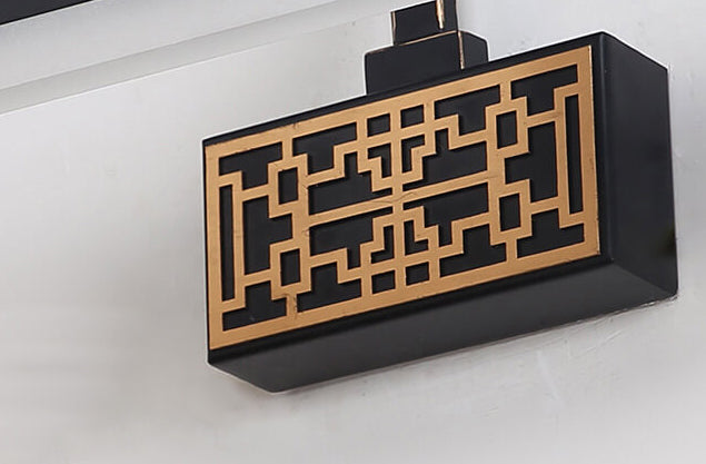 Iron Bar Rotating Mirror Wall Lamp