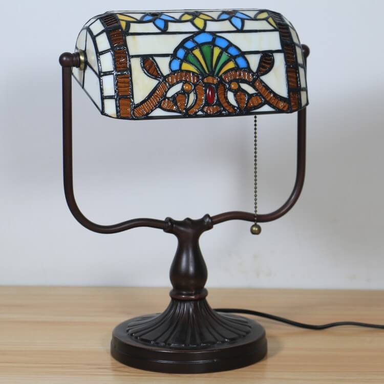 Floral Butterfly Stained Glass Table Lamp