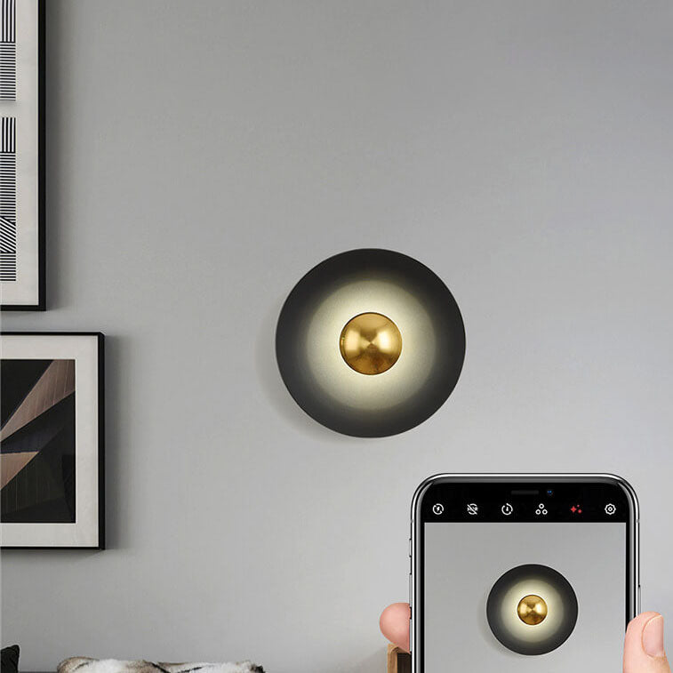 Multicolor Round Disc Hardware Wall Lamp