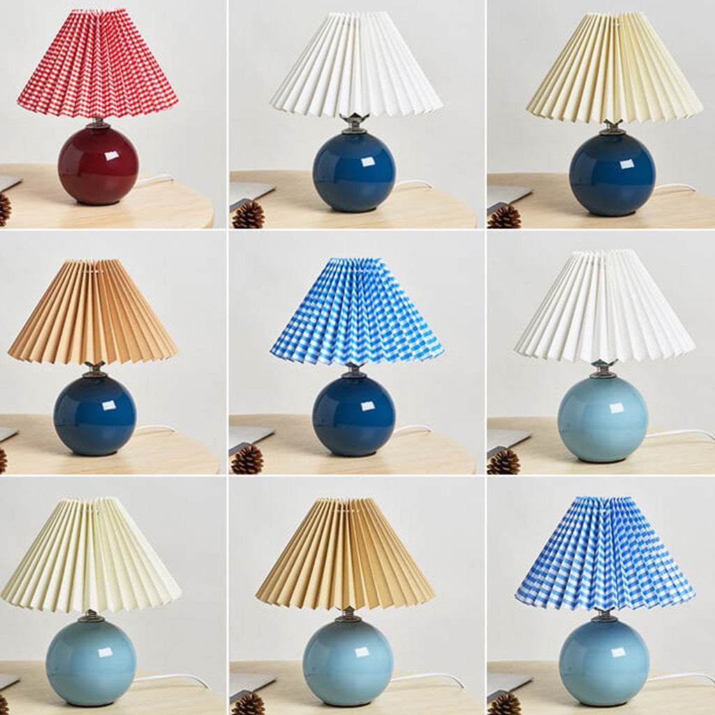 Ceramic Pleated Table Lamp