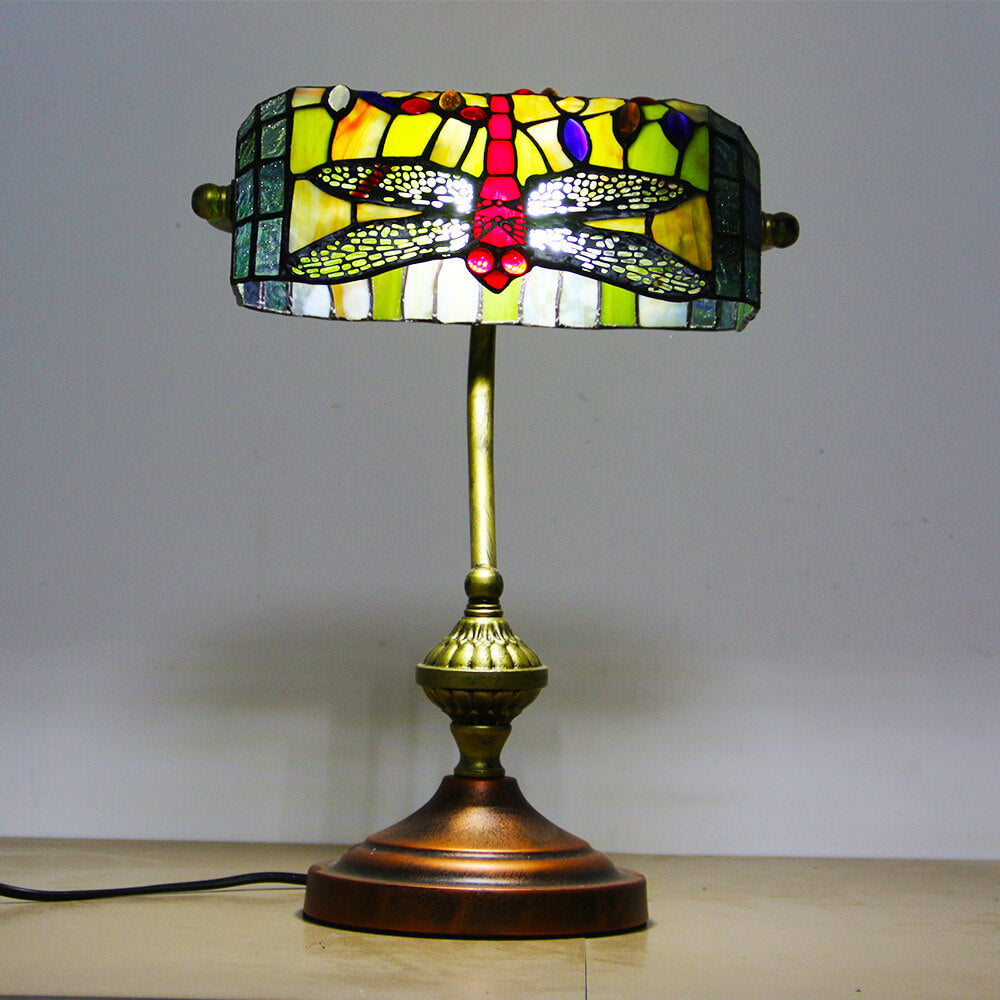 Bank Glass Hardware Table Lamp