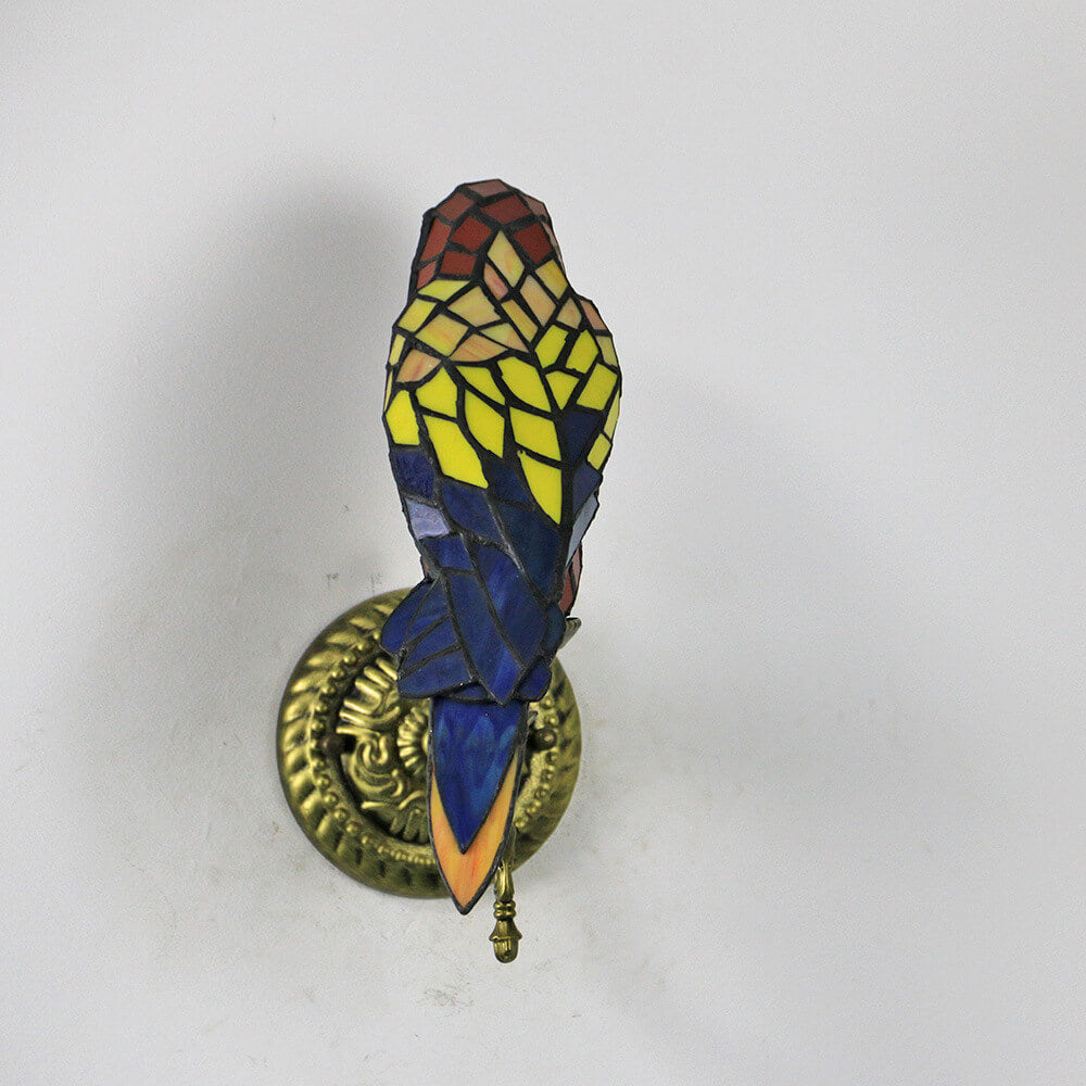 Parrot Stained Glass Wall Lamp