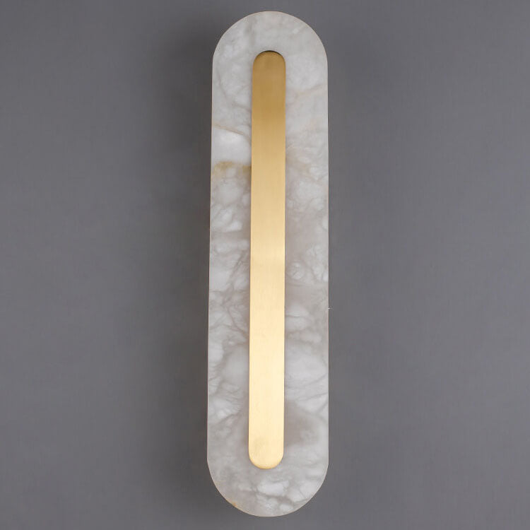 Brass Marble Oval Square Wall Lamp