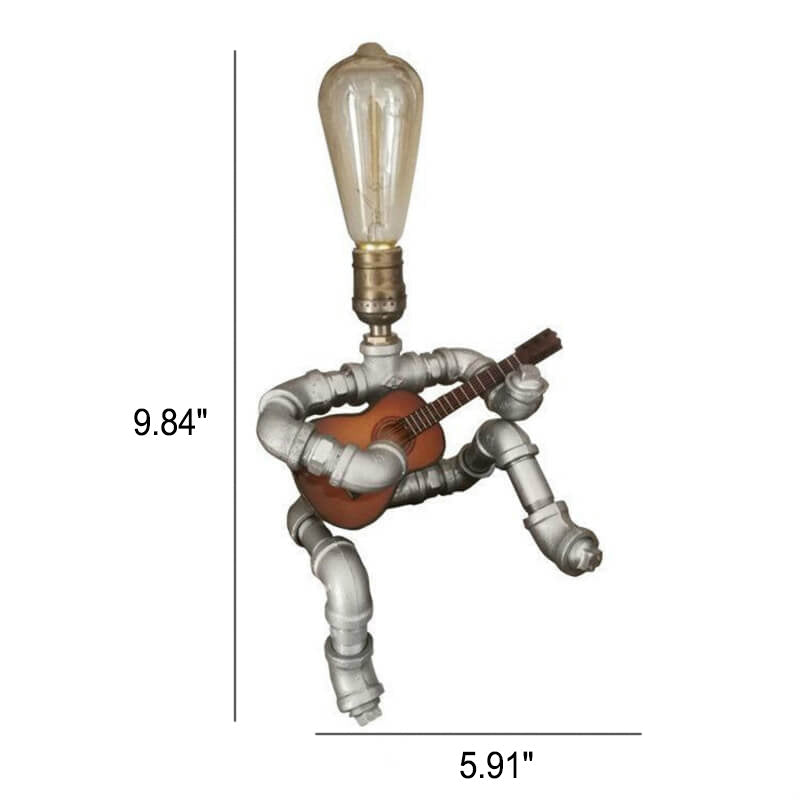 Plumbing Guitar Robot Table Lamp