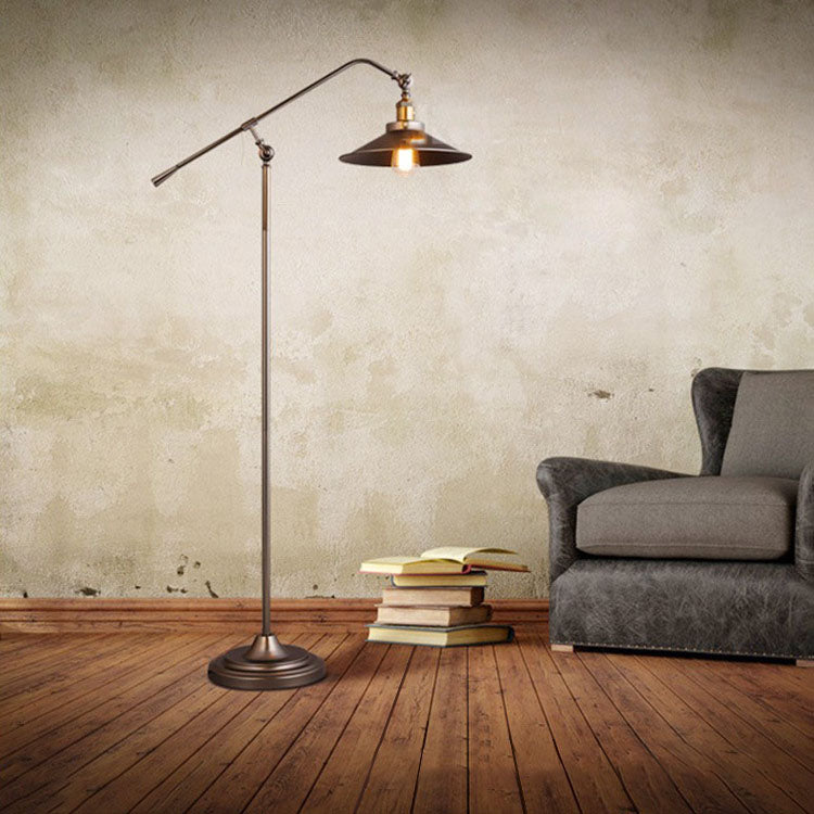Contemporary Industrial Cylindrical Long Floor Lamp