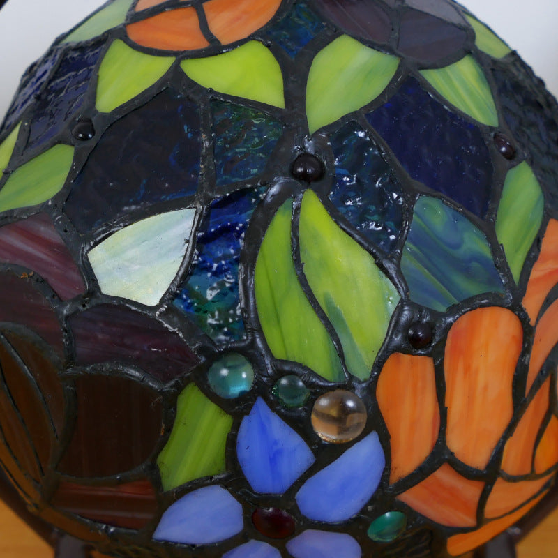 Style Heart Stained Glass Table Lamp