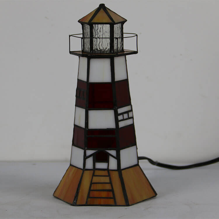 Tower Stained Glass Table Lamp