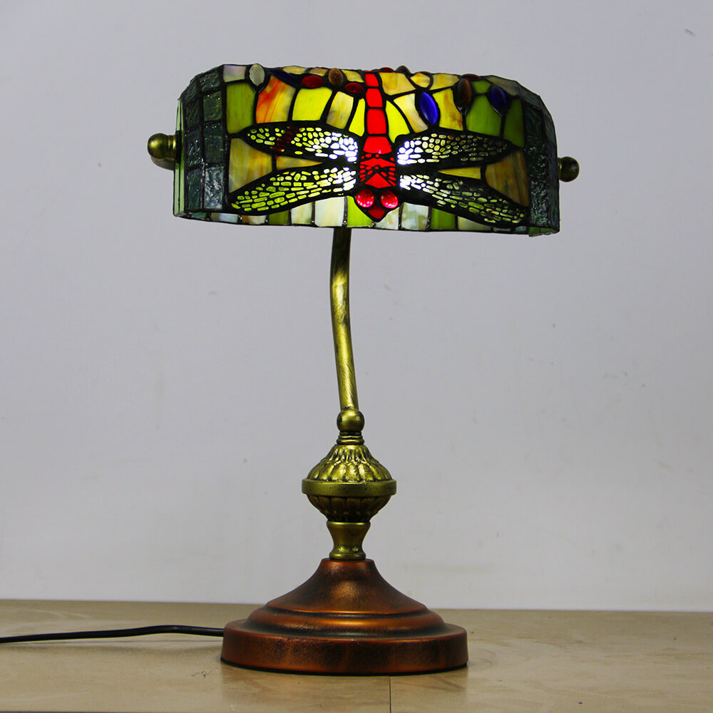 Bank Glass Hardware Table Lamp
