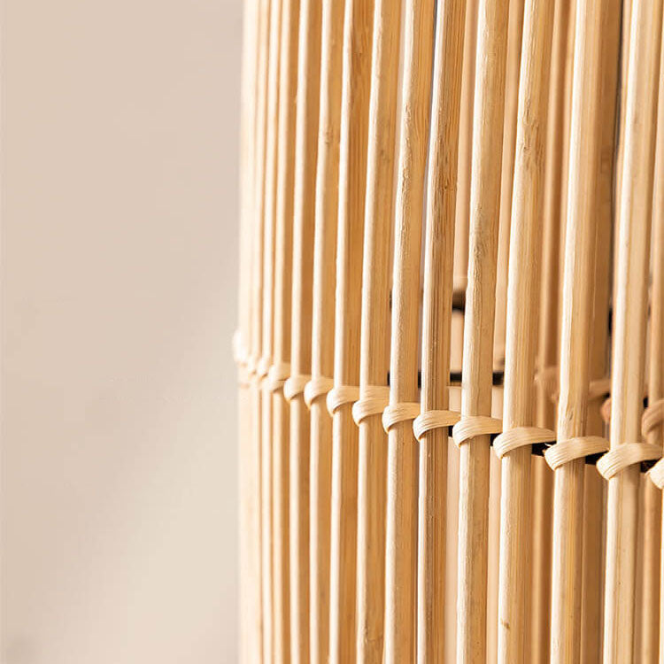 Rattan Weaving Cylinder Home Table Lamp