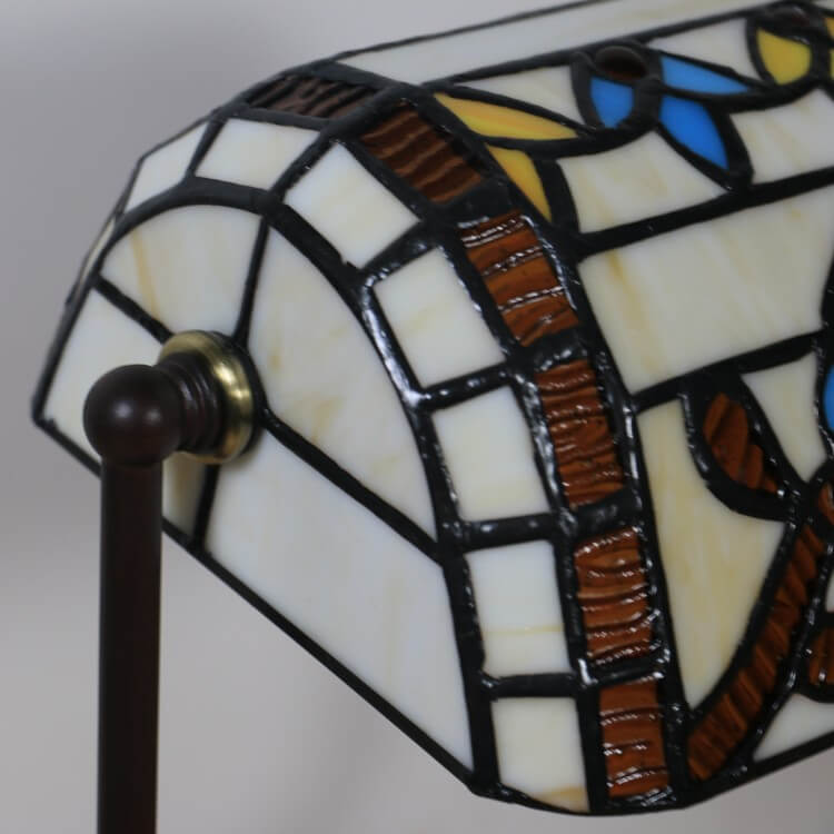 Floral Butterfly Stained Glass Table Lamp