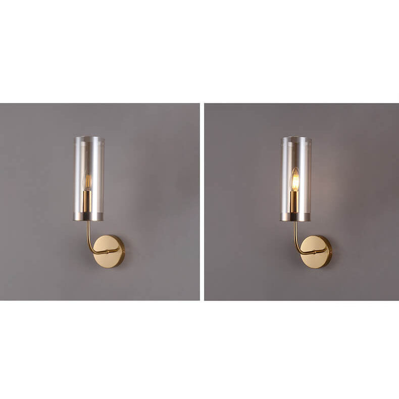 Glass Iron Wall Lamp