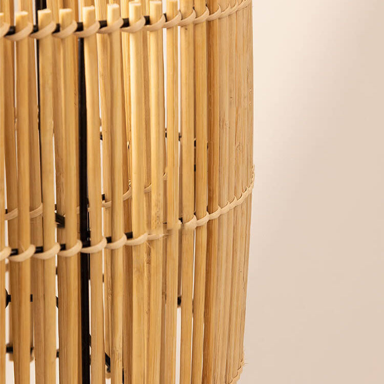 Rattan Weaving Cylinder Home Table Lamp