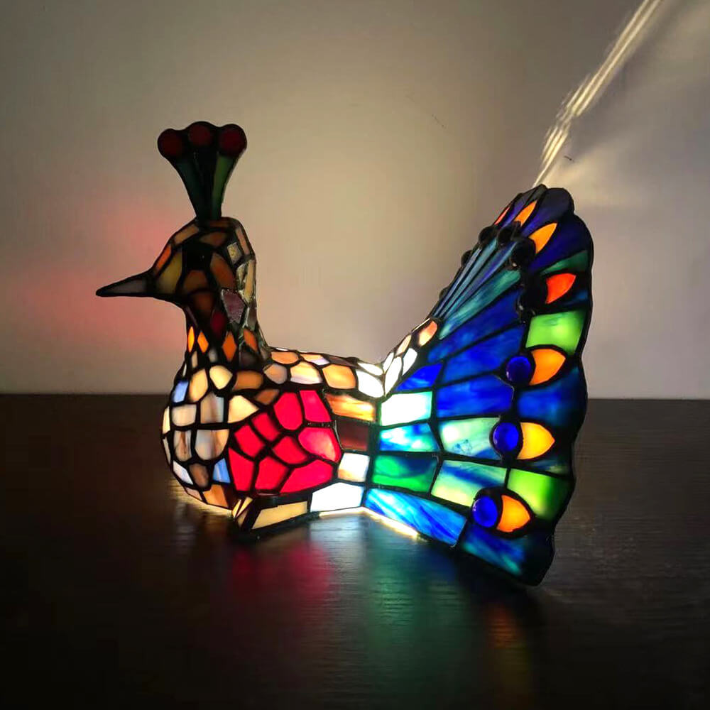Animal Stained Glass Decorative Table Lamp