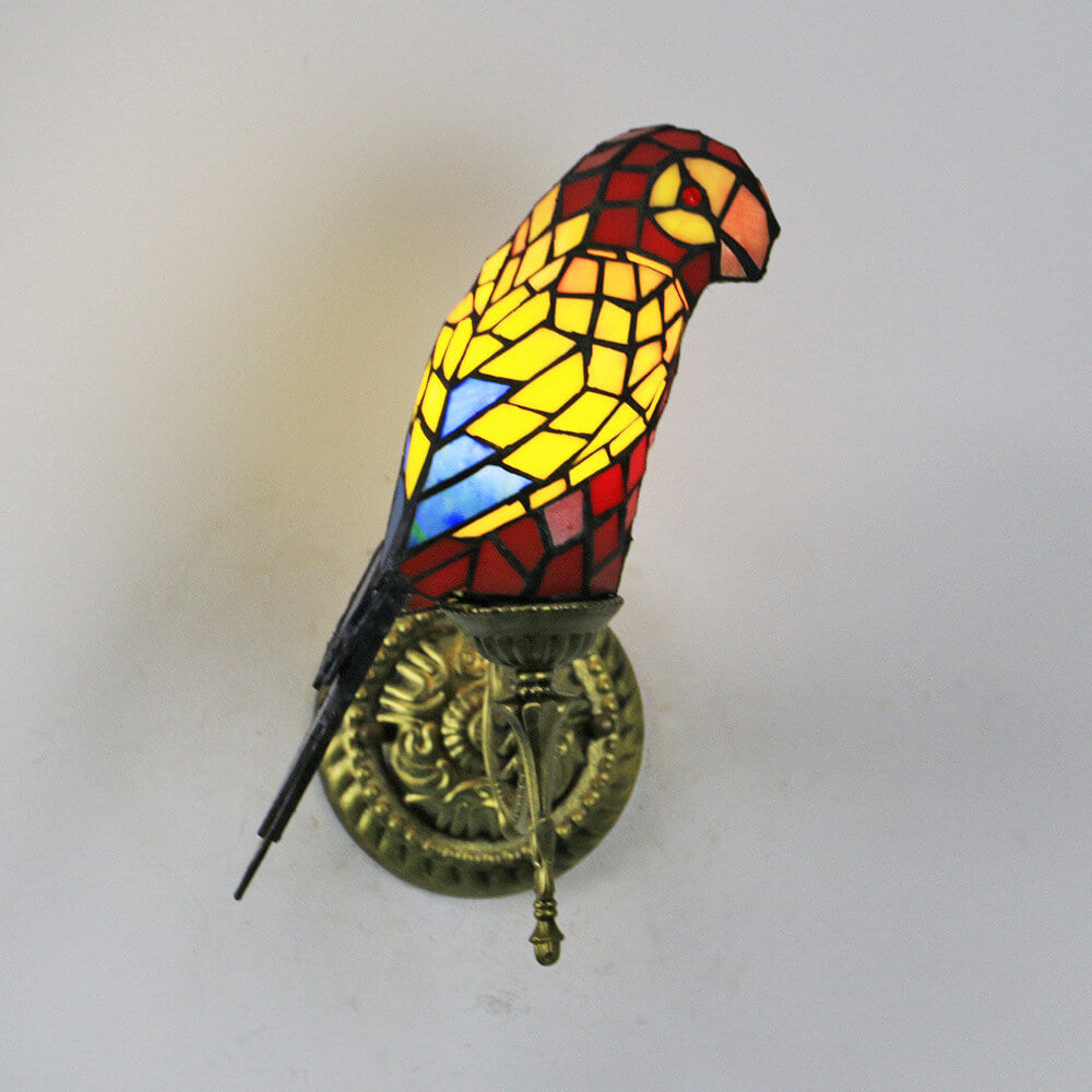Parrot Stained Glass Wall Lamp