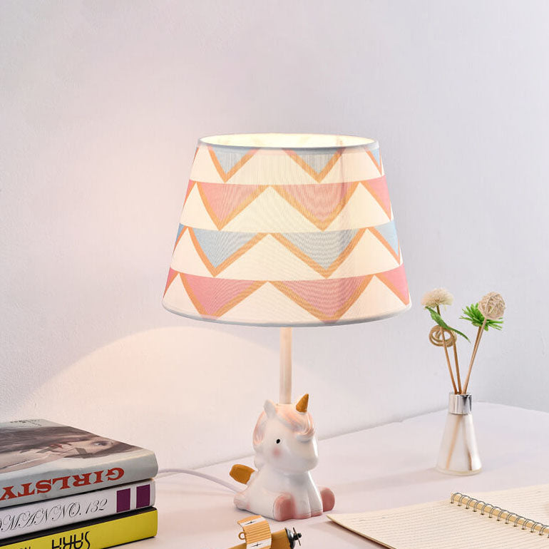 Fun Cartoon Pattern Resin Table Lamp