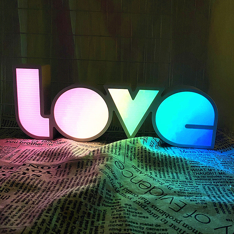 PS LOVE Letter Bedroom Table Lamp