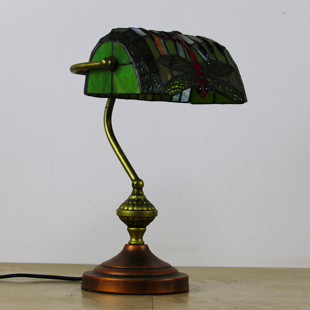 Bank Glass Hardware Table Lamp
