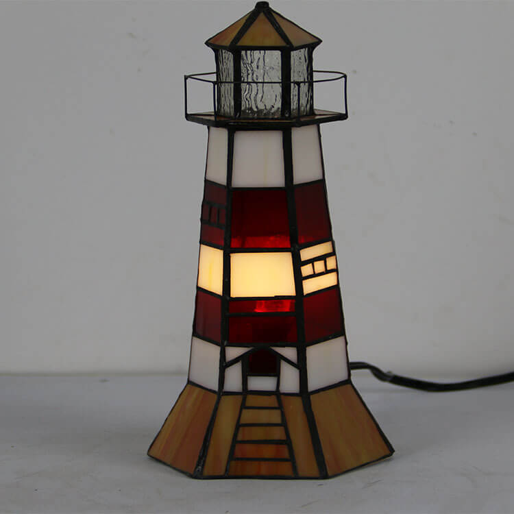 Tower Stained Glass Table Lamp