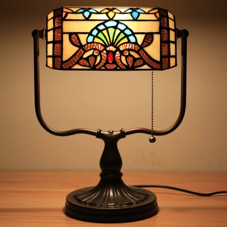 Floral Butterfly Stained Glass Table Lamp
