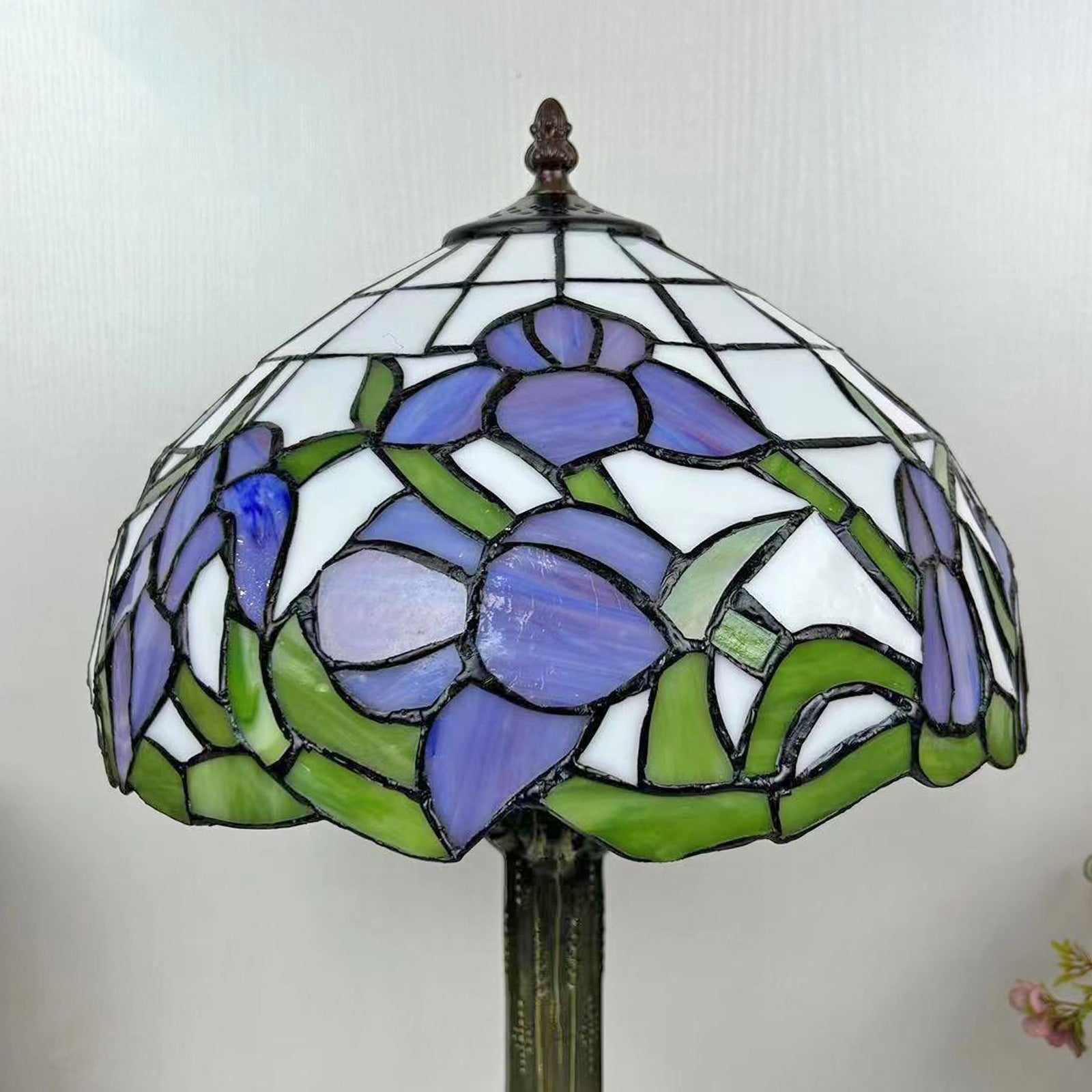 Dome Flower Iron Glass Table Lamp