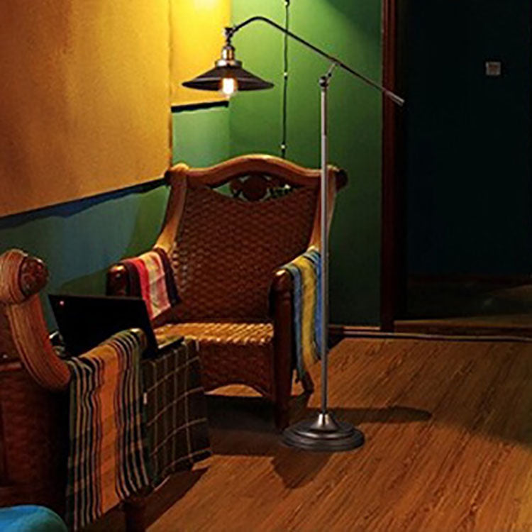 Contemporary Industrial Cylindrical Long Floor Lamp