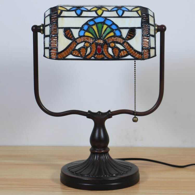 Floral Butterfly Stained Glass Table Lamp